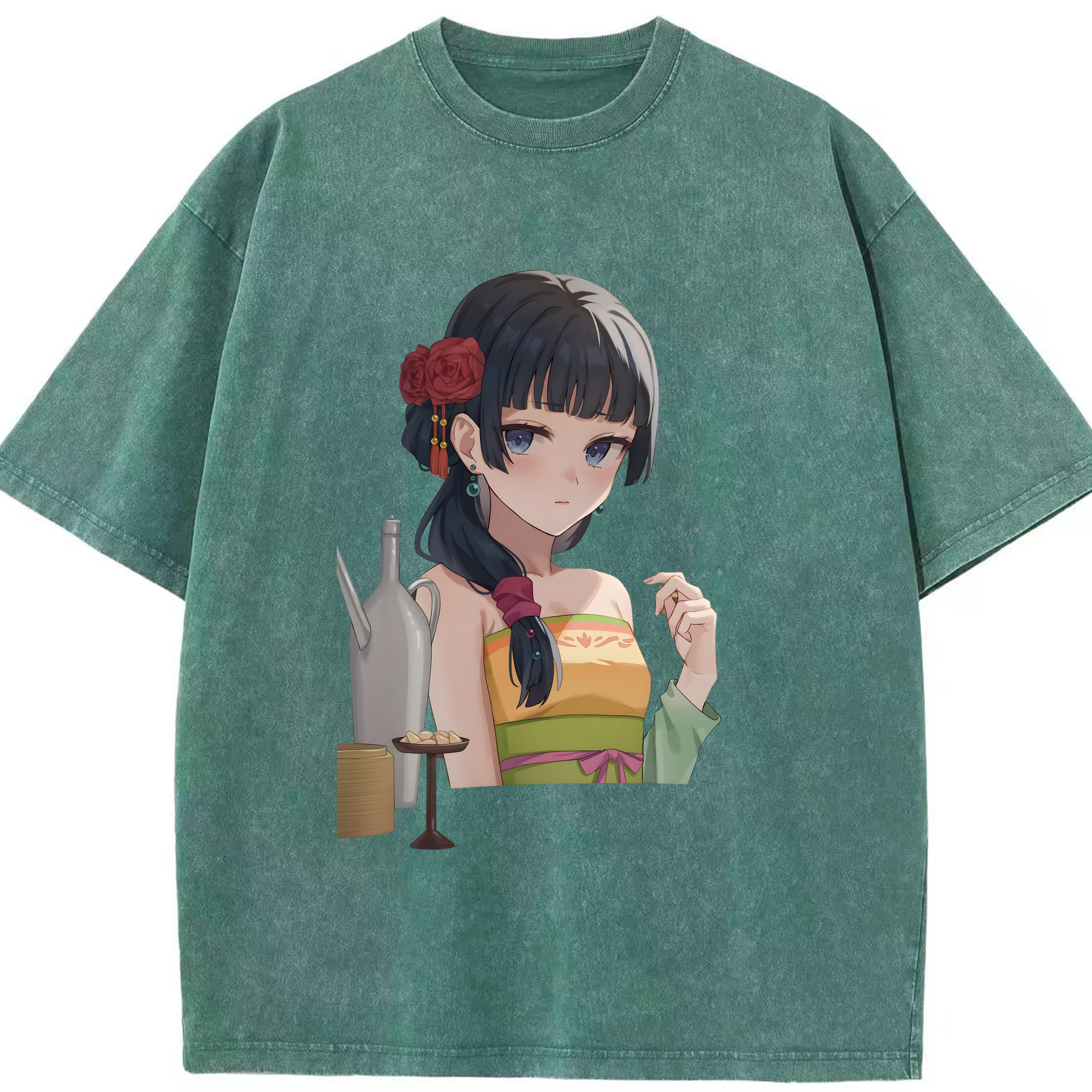 （画像用） 薬屋のひとりごと The Apothecary Diaries 綿100% ヴィンテージ風 半袖Tシャツ（フロントプリント）